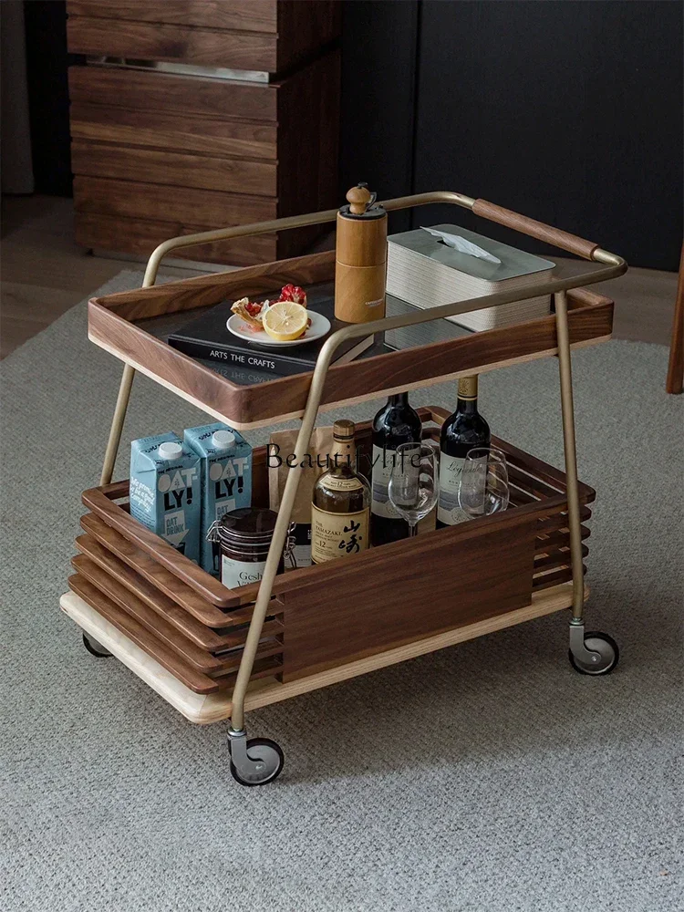 LJY*walnut movable side few with wheels antique solid wood living room sofa coffee table trolley
LJY*walnut movable side few with wheels antique solid wood living room sofa coffee table trolley
