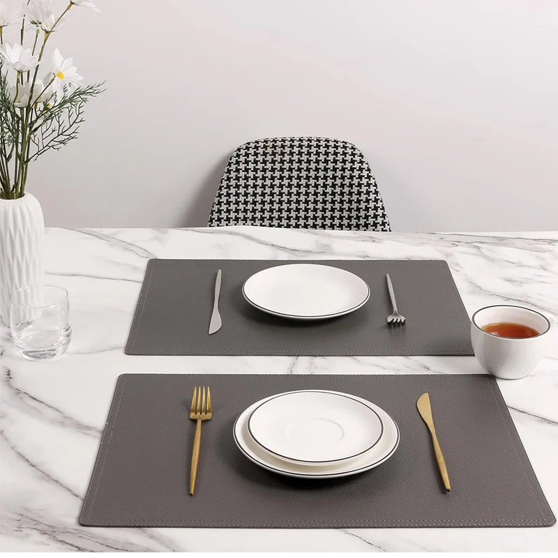 Nordic INS Solid Color Reversible PU Leather Placemats Non-Slip Waterproof Oil-Resistant Heat-Resistant Table Mats Home Hotel
Nordic INS Solid Color Reversible PU Leather Placemats Non-Slip Waterproof Oil-Resistant Heat-Resistant Table Mats Home Hotel