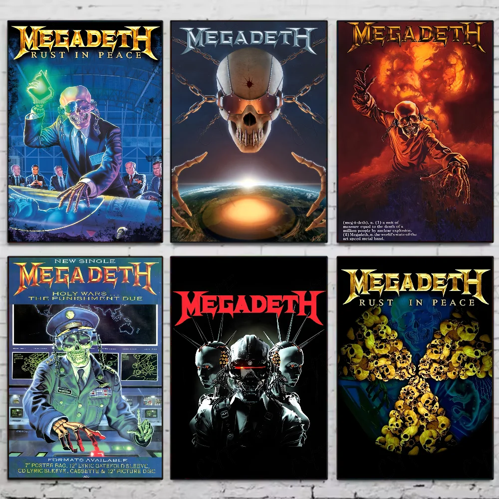M-Megadeths Heavy Metal Rock Band Poster Waterproof Wall Art Sticker For Bar Living Room Vintage Decor High Quality Print Gift
M-Megadeths Heavy Metal Rock Band Poster Waterproof Wall Art Sticker For Bar Living Room Vintage Decor High Quality Print Gift