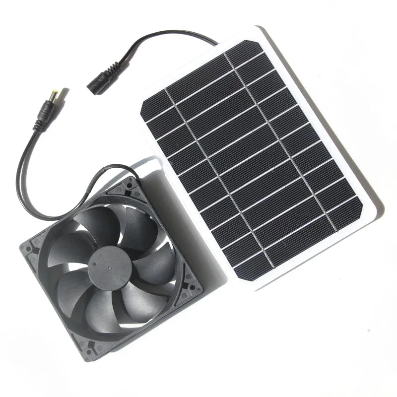 6W Solar Fan 5V Sun Air Circulation Fan 12*12CM Solar Powered Exhaust Fan for Coop Dog Cat Pet House Outdoor Shed Barn RV Use
6W Solar Fan 5V Sun Air Circulation Fan 12*12CM Solar Powered Exhaust Fan for Coop Dog Cat Pet House Outdoor Shed Barn RV Use