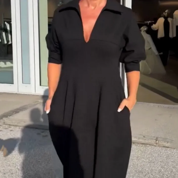 2025 New Fashion V-neck Half-sleeved Dress Women Summer Casual Loose Solid Color Retro Home Long Dresses For Women
2025 New Fashion V-neck Half-sleeved Dress Women Summer Casual Loose Solid Color Retro Home Long Dresses For Women