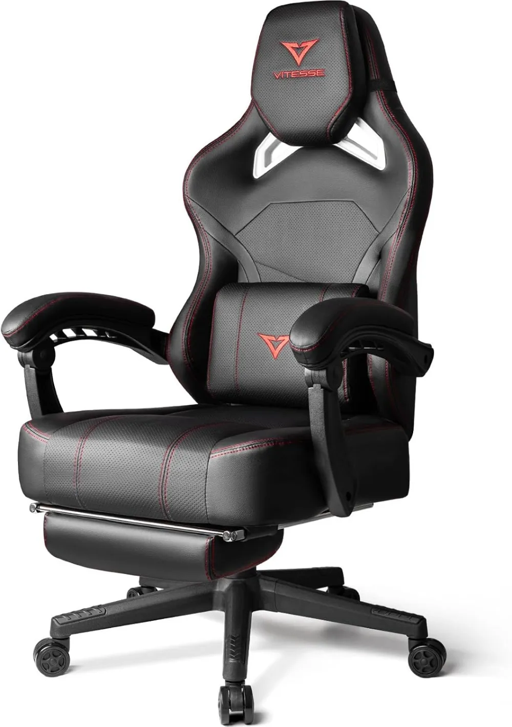 Big and tall gaming chair with 400lb weight capacity, footrest, oversized headrest, lumbar pillow, suitable for adults
Big and tall gaming chair with 400lb weight capacity, footrest, oversized headrest, lumbar pillow, suitable for adults