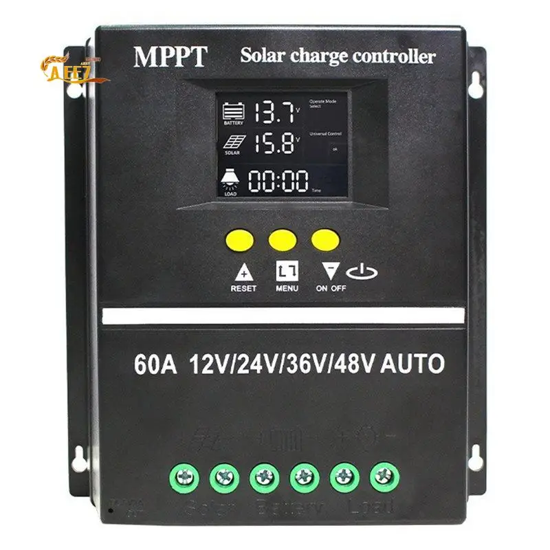 AEE7-60A MPPT Solar Charge Controller, Intelligent Regulator For 12V-48V Auto RV Lead Acid Lithium Lifepo4 Battery Charging
AEE7-60A MPPT Solar Charge Controller, Intelligent Regulator For 12V-48V Auto RV Lead Acid Lithium Lifepo4 Battery Charging