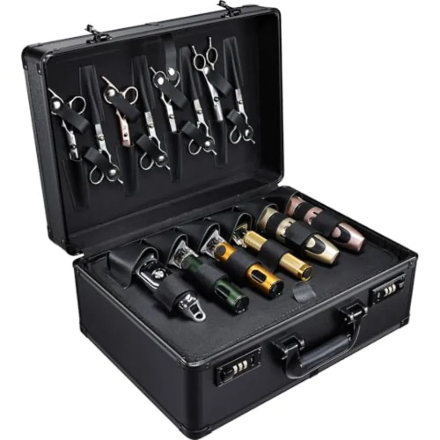 Barber Accessories Case, Profesional Barbers Briefcase Tool Case, Barber Cases for Clippers and Supplies, Hair Scissors Clipper
Barber Accessories Case, Profesional Barbers Briefcase Tool Case, Barber Cases for Clippers and Supplies, Hair Scissors Clipper