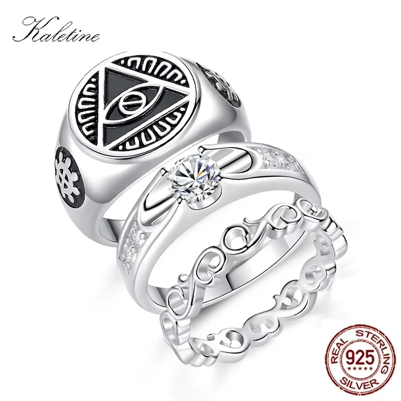 KALETINE Vintage Nordic Freemason Rings For Men 925 Sterling Silver Masonic Rings Knights Templar Jewelry Punk Biker Gothic Ring
KALETINE Vintage Nordic Freemason Rings For Men 925 Sterling Silver Masonic Rings Knights Templar Jewelry Punk Biker Gothic Ring