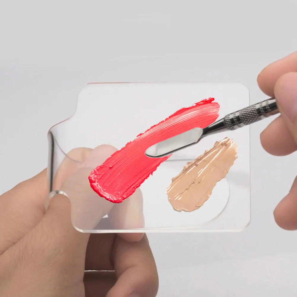 2pcs Acrylic Makeup Palettes Clear Ergonomic Handheld Color Mixing Plates Portable Art Tools For Foundation Lipstick
2pcs Acrylic Makeup Palettes Clear Ergonomic Handheld Color Mixing Plates Portable Art Tools For Foundation Lipstick