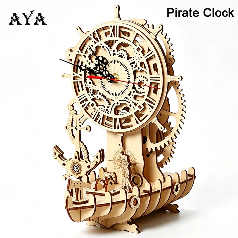 The Pirate Ship Clock 3D Wooden Puzzle Mechanical Model Kits DIY Assembly Educational Toy Home Room Decor Gifts for Teens Adult
The Pirate Ship Clock 3D Wooden Puzzle Mechanical Model Kits DIY Assembly Educational Toy Home Room Decor Gifts for Teens Adult