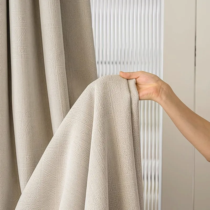 Customized Size French Embossed Dark Pattern High-end Luxury Simple Cream Curtains Original Blackout Quality Curtains Home Decor
Customized Size French Embossed Dark Pattern High-end Luxury Simple Cream Curtains Original Blackout Quality Curtains Home Decor