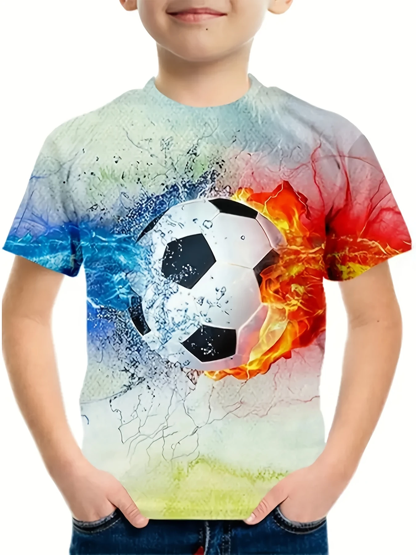 Children's T-Shirt Soccer Graphic T Shirts Short Sleeve Kids Clothes Summer Baby Boy Clothes Round Neck Tee Shirt Children Top
Children's T-Shirt Soccer Graphic T Shirts Short Sleeve Kids Clothes Summer Baby Boy Clothes Round Neck Tee Shirt Children Top