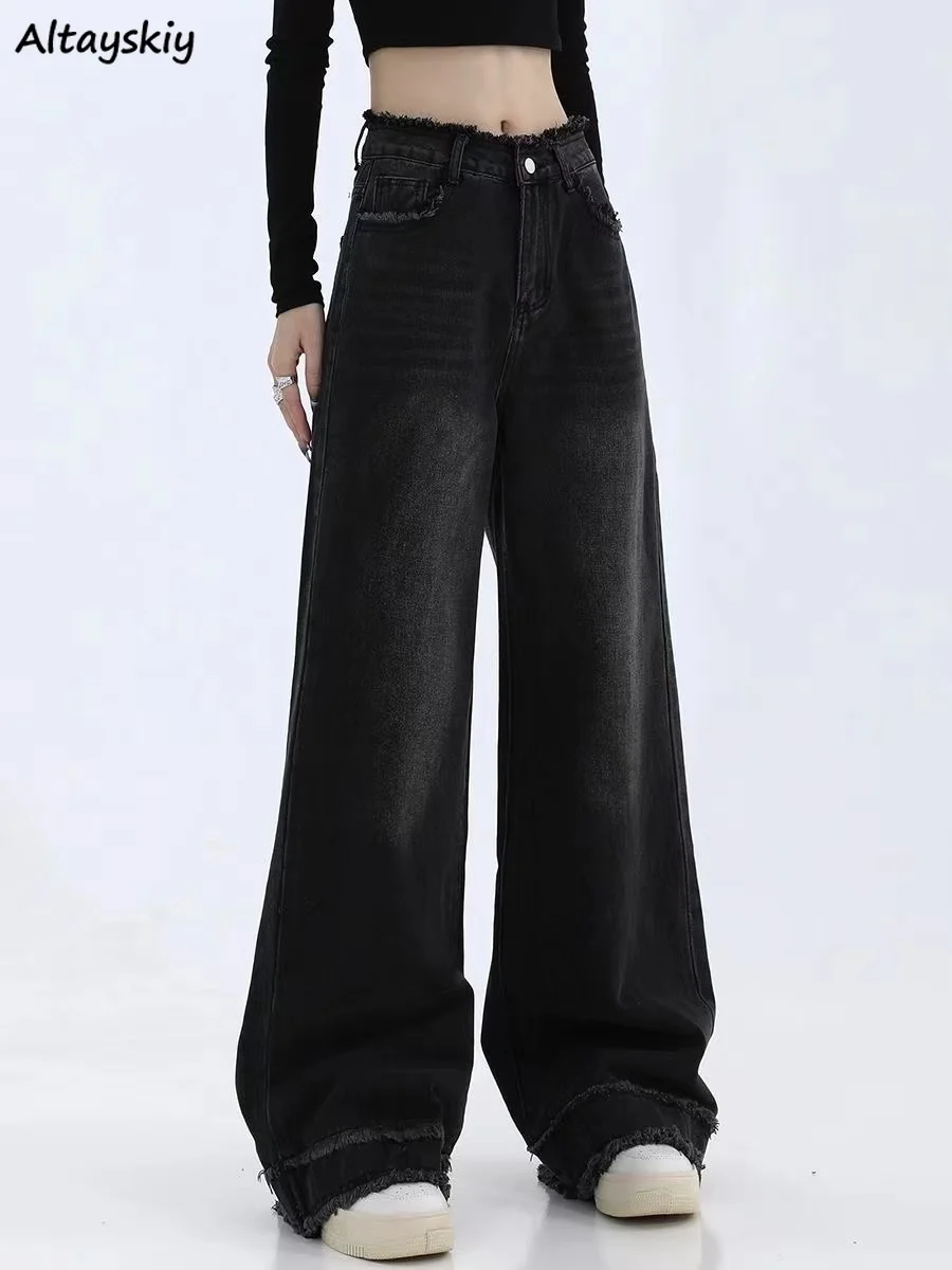 Jeans Women Baggy Straight Fur-lined Retro Black Bleached American Style Hot Girls Streetwear Pockets Leisure Personality Chic
Jeans Women Baggy Straight Fur-lined Retro Black Bleached American Style Hot Girls Streetwear Pockets Leisure Personality Chic