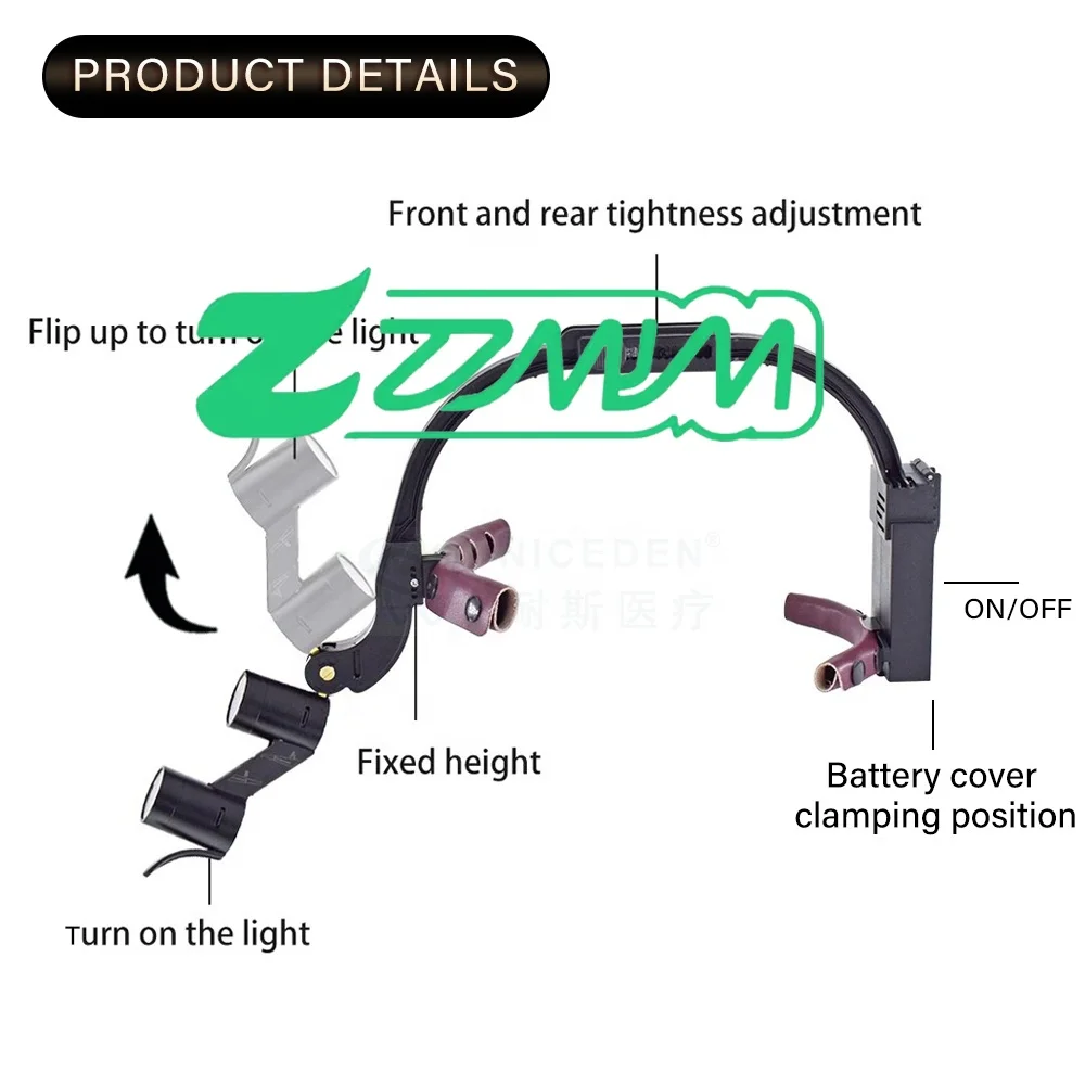 New Arrival 2.5X 3.5X den tal Surgical Loupes with LED Headlamp Headlight Magnifier Glasses Customized Wide Field of View
New Arrival 2.5X 3.5X den tal Surgical Loupes with LED Headlamp Headlight Magnifier Glasses Customized Wide Field of View