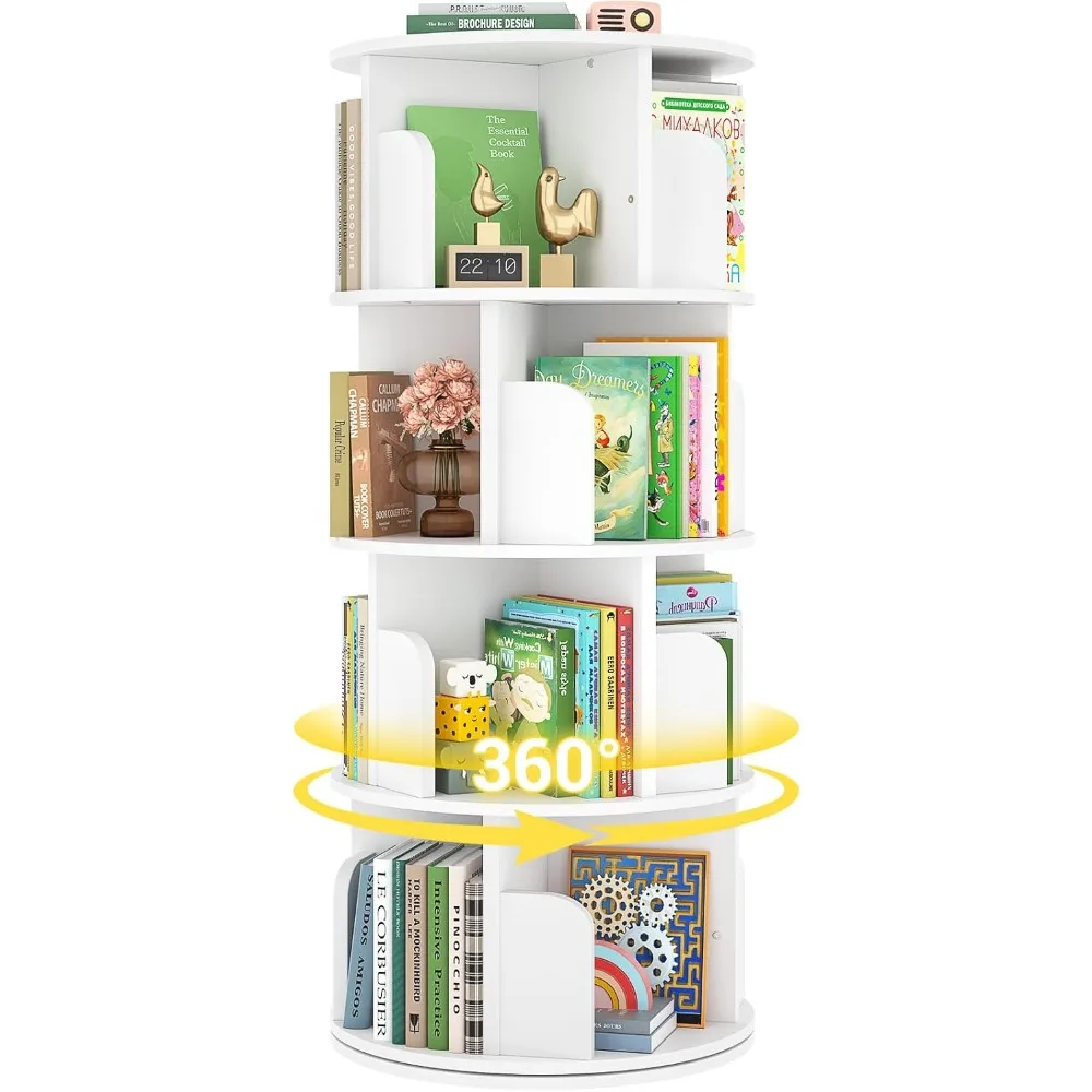 Rotating Bookshelf, Wood Corner Bookshelf, 360 Display Spinning Bookcase Storage Rack, 4 Tier Floor Standing Revolving Bookcase
Rotating Bookshelf, Wood Corner Bookshelf, 360 Display Spinning Bookcase Storage Rack, 4 Tier Floor Standing Revolving Bookcase