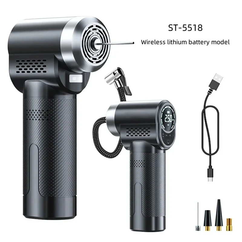 AT02-EAFC Portable Air Compressor Wireless Or Wired Inflatable Pump Portable Digital Tire Inflator For Car, Bicycle, Balls
AT02-EAFC Portable Air Compressor Wireless Or Wired Inflatable Pump Portable Digital Tire Inflator For Car, Bicycle, Balls
