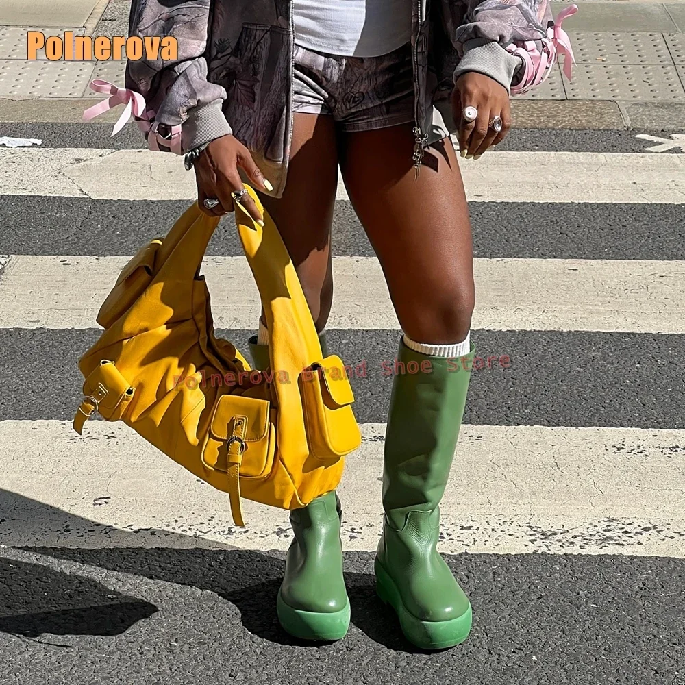 Женская пикантная модная обувь, зимние трендовые зеленые сапоги до колена на платформе, уличный стиль 2025 года, новые поступления, круглый носок, толстая подошва, тянущаяся
Женская пикантная модная обувь, зимние трендовые зеленые сапоги до колена на платформе, уличный стиль 2025 года, новые поступления, круглый носок, толстая подошва, тянущаяся