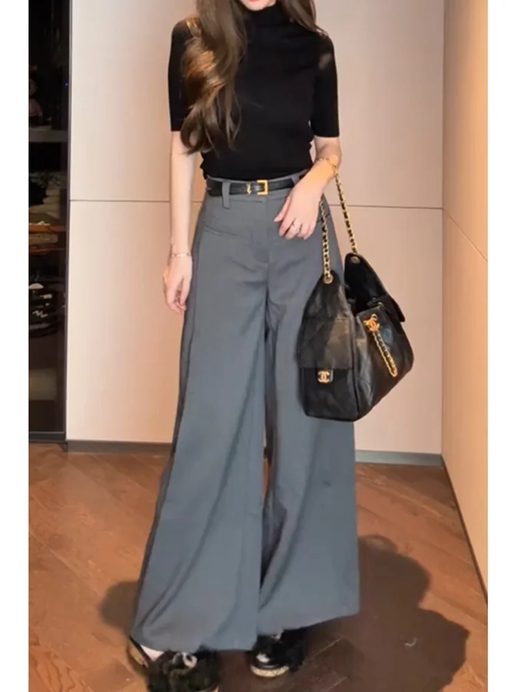 Женские повседневные брюки Mimius с высокой талией, свободного прямого кроя, осенние, винтажные, драпированные, с широкими штанинами, удобные и модные
Женские повседневные брюки Mimius с высокой талией, свободного прямого кроя, осенние, винтажные, драпированные, с широкими штанинами, удобные и модные