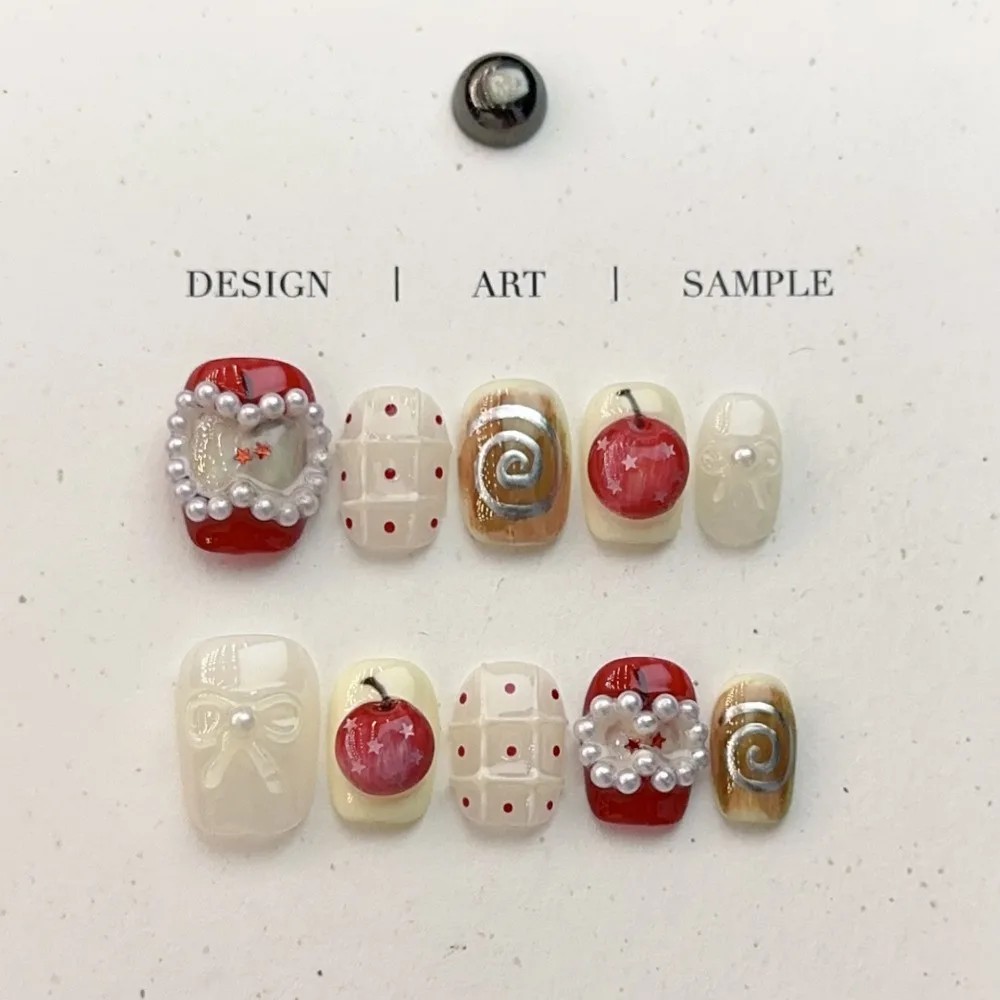 10 Штук Рождественские Яблочные Звездочки Ручной Работы Накладные Ногти Новогодние Красные Жемчужные Бантики Искусственные Ногти Съемные Многоразовые
10 Штук Рождественские Яблочные Звездочки Ручной Работы Накладные Ногти Новогодние Красные Жемчужные Бантики Искусственные Ногти Съемные Многоразовые