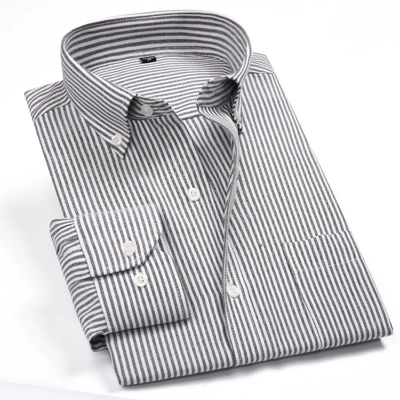 Oxford Men's Casual Long Sleeved Shirt Plaid Striped 2023 Spring Slim Fit Male Business Dress Button Down Shirts For Men Brand
Oxford Men's Casual Long Sleeved Shirt Plaid Striped 2023 Spring Slim Fit Male Business Dress Button Down Shirts For Men Brand