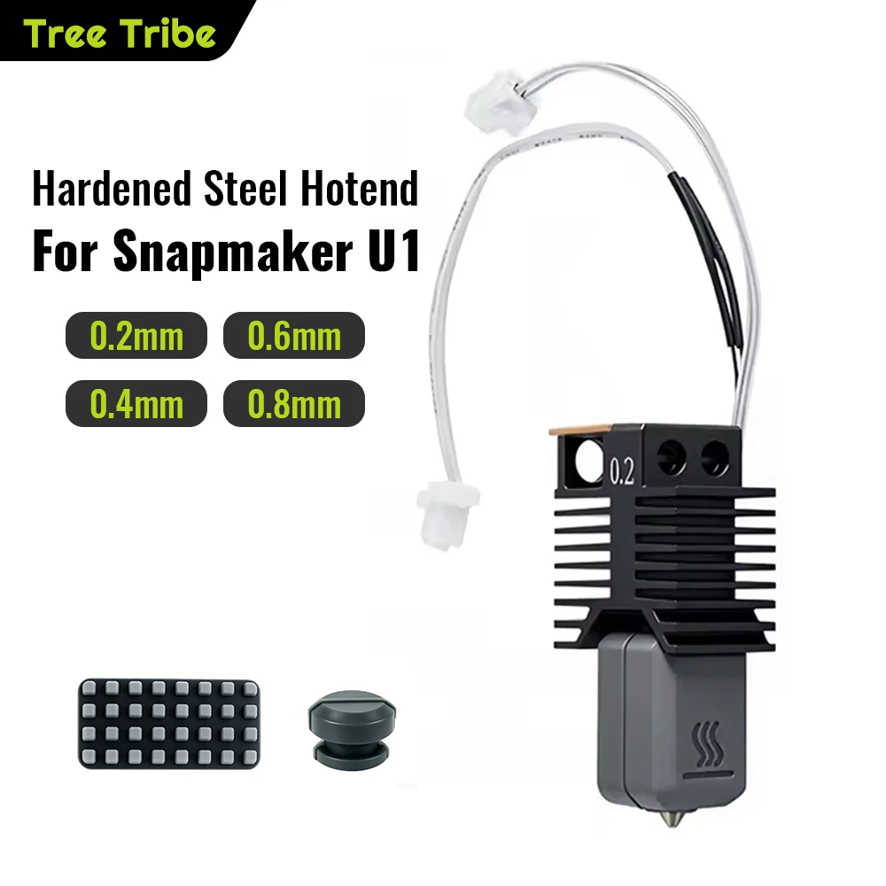 Trianglelab Hardened Steel Hot End Assembly for Snapmaker U1 1.4xx Nozzle Prints ABS ASA PC Nylon Carbon Fiber Compatible Extrud
Trianglelab Hardened Steel Hot End Assembly for Snapmaker U1 1.4xx Nozzle Prints ABS ASA PC Nylon Carbon Fiber Compatible Extrud