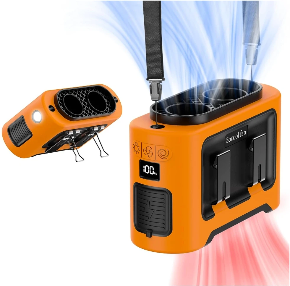 Socool Fan 14500MAh Multi Function Fan With Sos Led Light Portable Outdoor Camping Clip Waist Chargeable Fan
Socool Fan 14500MAh Multi Function Fan With Sos Led Light Portable Outdoor Camping Clip Waist Chargeable Fan