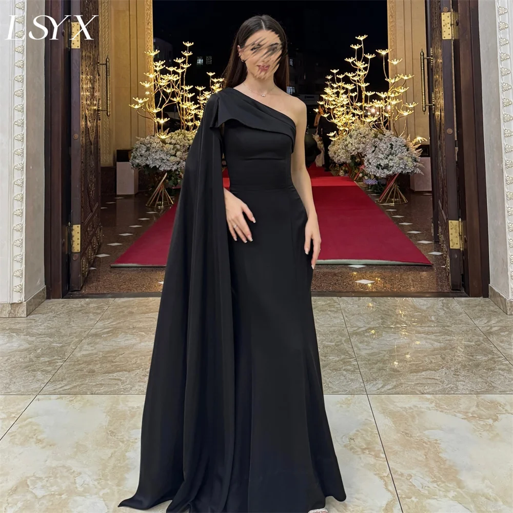 LSYX Customized Elegant One Shoulder Crepe Mermaid Evening Dresses Floor length Zipper Back Floor Length Prom Dresses
LSYX Customized Elegant One Shoulder Crepe Mermaid Evening Dresses Floor length Zipper Back Floor Length Prom Dresses