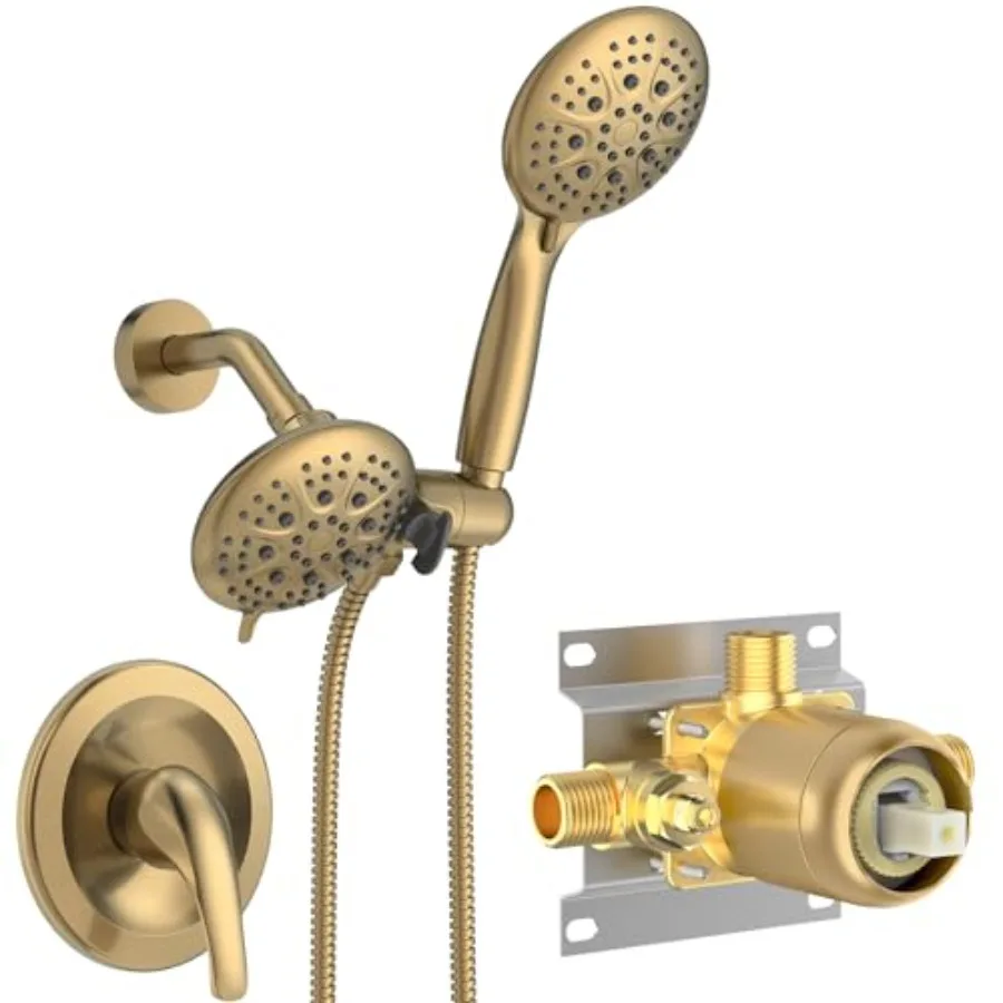 High Pressure 3-Way Rainfall Shower Faucet for Bathtub or Pets, Brushed Gold, Stainless Steel, Easy to Clean, 3 in 1 Shower Hea
High Pressure 3-Way Rainfall Shower Faucet for Bathtub or Pets, Brushed Gold, Stainless Steel, Easy to Clean, 3 in 1 Shower Hea