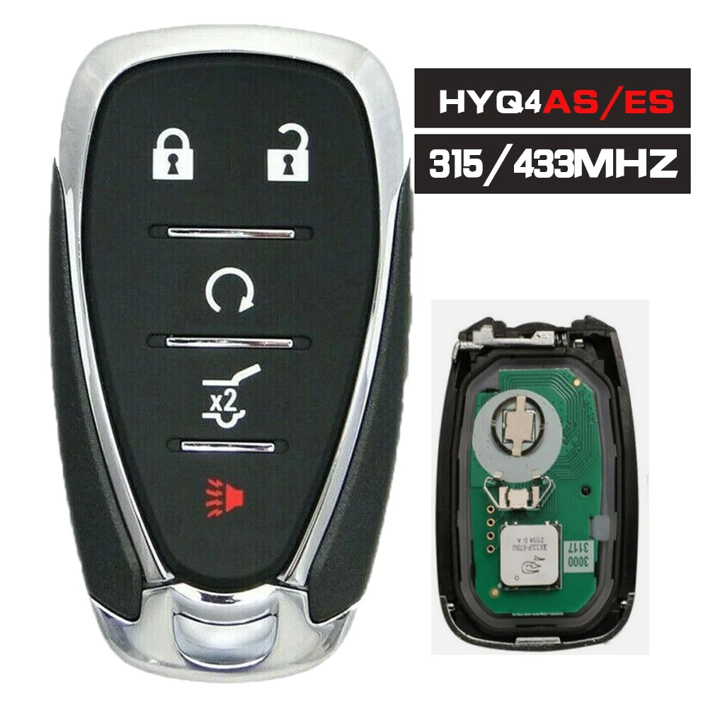 KEYECU HYQ4ES / HYQ4AS умный дистанционный ключ 315 МГц/433 МГц ID46 Fob 5 кнопок для Chevrolet подача Equiox 2021 2022 2023
KEYECU HYQ4ES / HYQ4AS умный дистанционный ключ 315 МГц/433 МГц ID46 Fob 5 кнопок для Chevrolet подача Equiox 2021 2022 2023