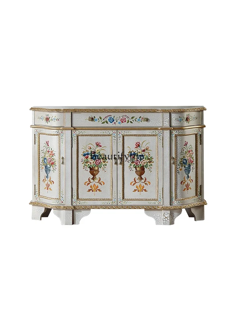 Light luxury shoe cabinet painted solid wood European American multi-functional wall cabinet
Light luxury shoe cabinet painted solid wood European American multi-functional wall cabinet