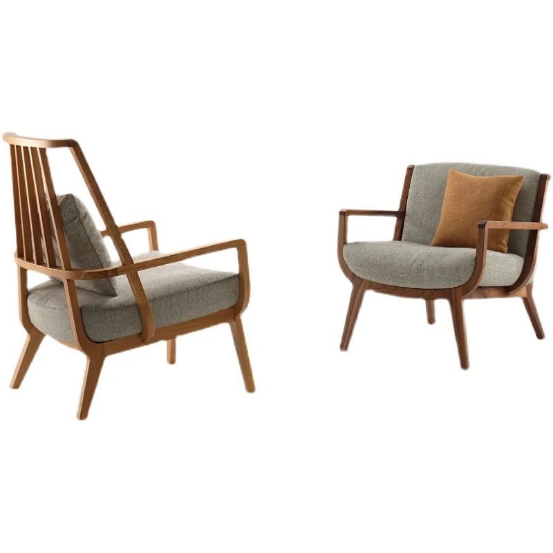 New Chinese solid wood fabric home balcony single person sofa chair Modern designer Hotel living room rattan leisure chair
New Chinese solid wood fabric home balcony single person sofa chair Modern designer Hotel living room rattan leisure chair