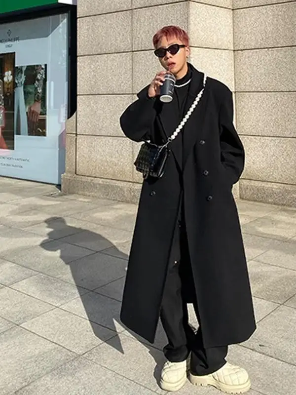 Double-Sided Woolen Casual Mid-Length Coat Korean Sle Fce-Lined Loose Fit Autumn Winter New Arrival Men's Windbreaker
Double-Sided Woolen Casual Mid-Length Coat Korean Sle Fce-Lined Loose Fit Autumn Winter New Arrival Men's Windbreaker