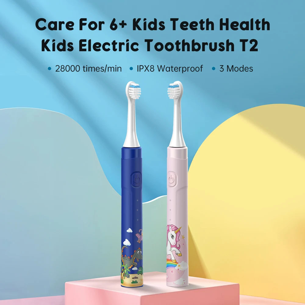 Детская электрическая зубная щетка T2, 3 режима, перезаряжаемая электрическая зубная щетка Sonic Kids, сменная зубная щетка для полости рта, стоматология
Детская электрическая зубная щетка T2, 3 режима, перезаряжаемая электрическая зубная щетка Sonic Kids, сменная зубная щетка для полости рта, стоматология