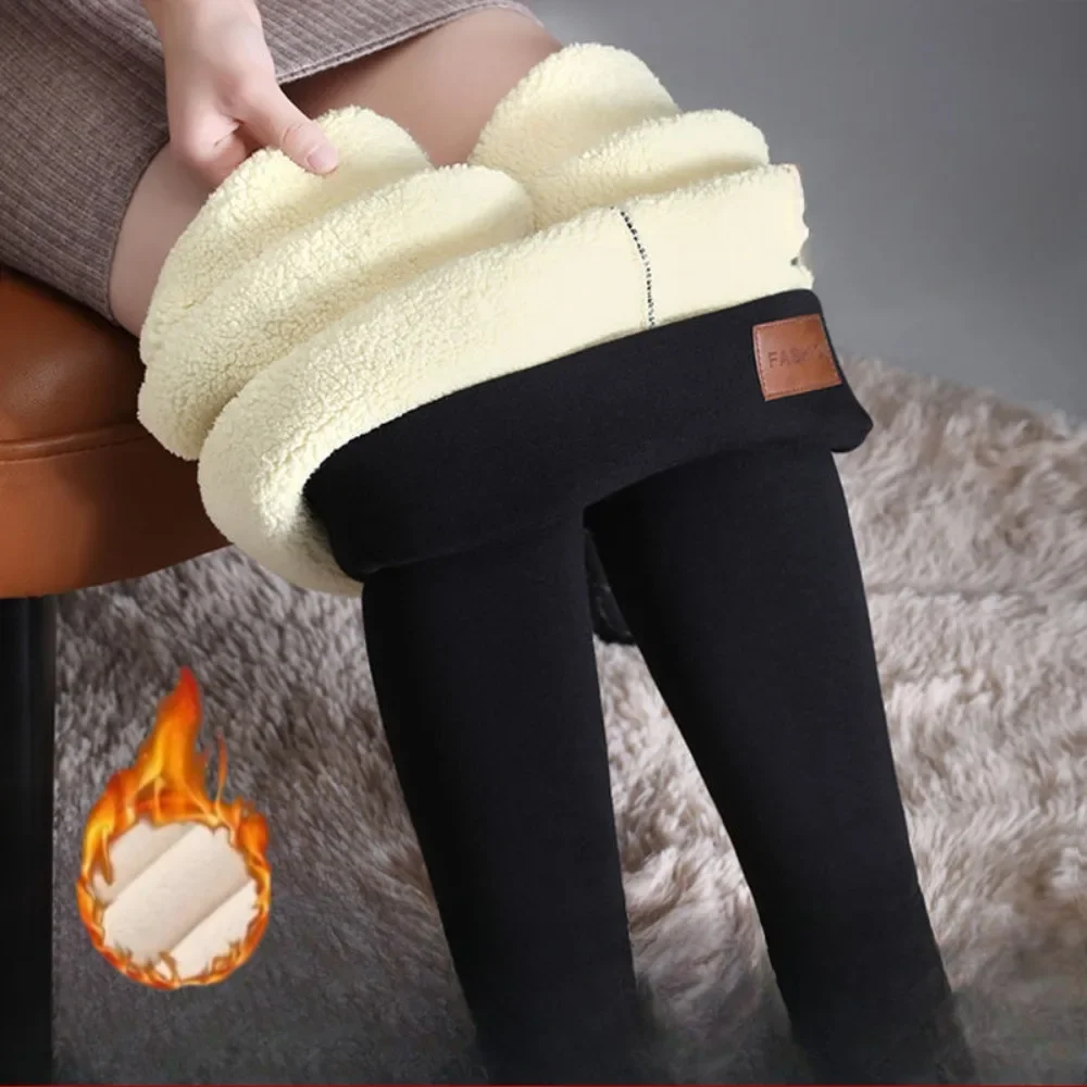 Women Lamb Fleece Leggings Seamless Warm High Waist Pantalon Pants Fashion Winter Elastic Solid Lamb Fleece Casual Pants
Women Lamb Fleece Leggings Seamless Warm High Waist Pantalon Pants Fashion Winter Elastic Solid Lamb Fleece Casual Pants