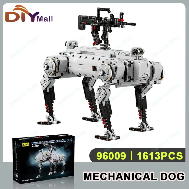 Военная серия, беспилотная механическая собака MOC, строительный комплект, робот с оружием WW2, 1600 + шт., кирпичная модель для мальчиков, коллекционеров
Военная серия, беспилотная механическая собака MOC, строительный комплект, робот с оружием WW2, 1600 + шт., кирпичная модель для мальчиков, коллекционеров