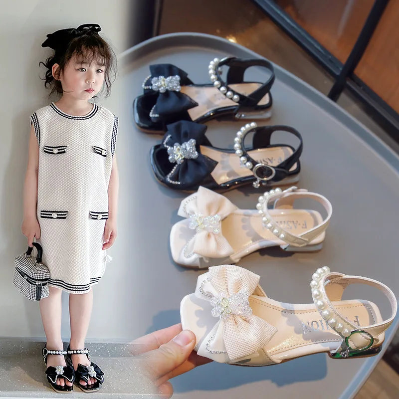 2025 Children's Sandals for Girls Shoes for Kids Fashion Pearl Cartoon Bow Tie Summer Soft Flat Heels Beach Princess Pearl Shoes
2025 Children's Sandals for Girls Shoes for Kids Fashion Pearl Cartoon Bow Tie Summer Soft Flat Heels Beach Princess Pearl Shoes
