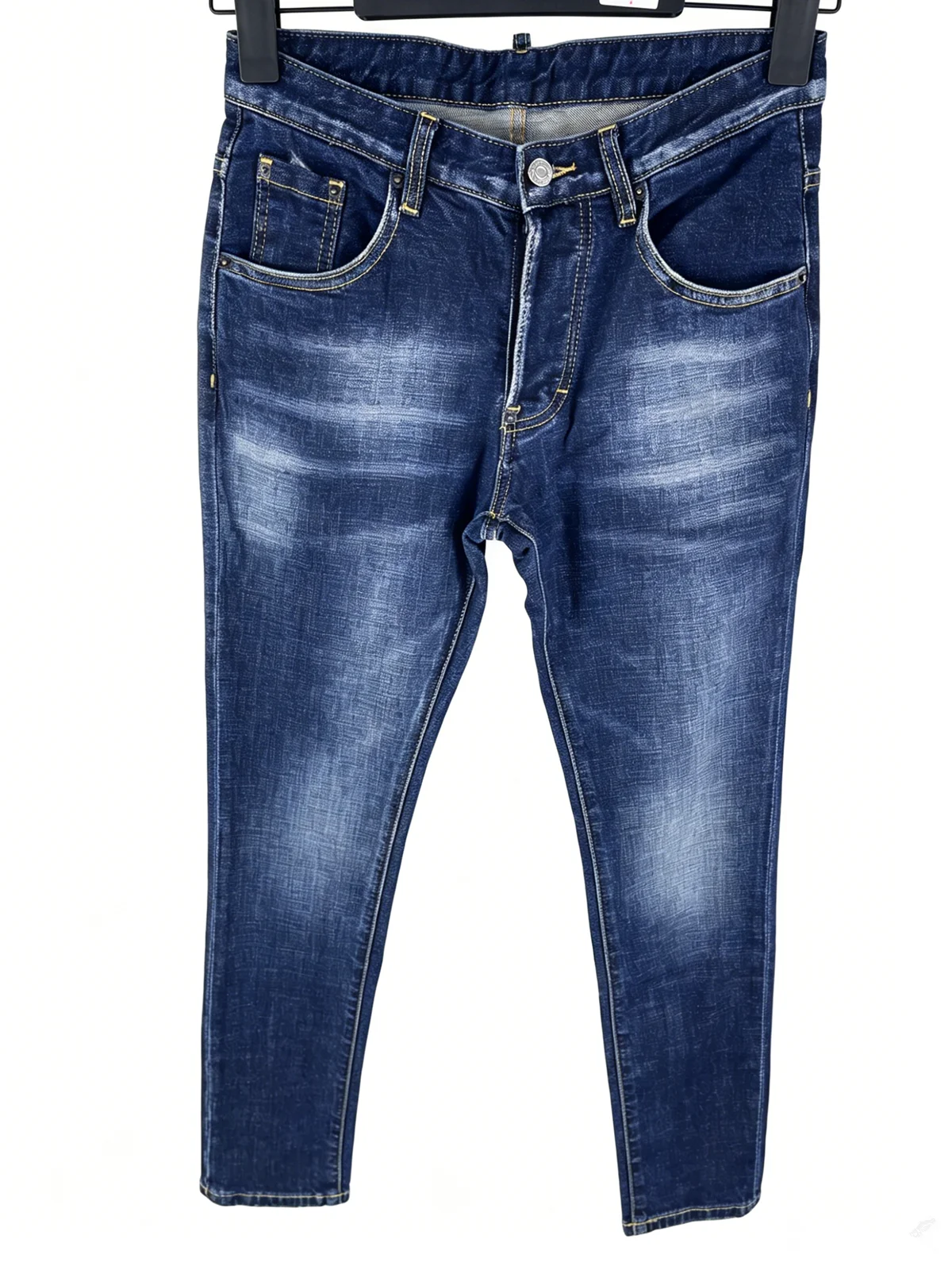 6040 Four Seasons New Men's Ripped Patch Little Man Graffiti Paint Printed Slim-Fit Stretch Small Straight Blue Jeans
6040 Four Seasons New Men's Ripped Patch Little Man Graffiti Paint Printed Slim-Fit Stretch Small Straight Blue Jeans