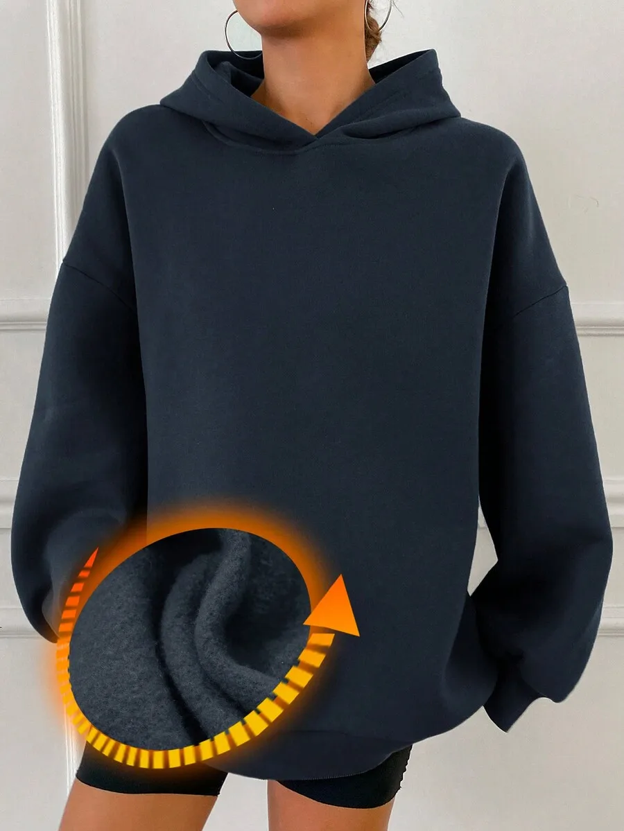 Женская толстовка свободного кроя с термоизоляцией и флисовой подкладкой для осени, однотонная, с мягким флисовым внутренним слоем
Женская толстовка свободного кроя с термоизоляцией и флисовой подкладкой для осени, однотонная, с мягким флисовым внутренним слоем