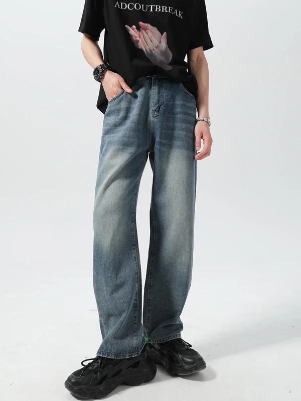 Retro Faded Men's Jeans Straight Leg Casual Loose Fit American Sle Spring Autumn Comfortable Straight Cut Knife Pants
Retro Faded Men's Jeans Straight Leg Casual Loose Fit American Sle Spring Autumn Comfortable Straight Cut Knife Pants