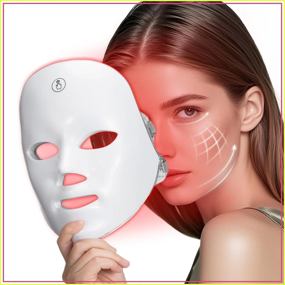7-Color Red Light Face Mask, 270 LEDs, Cordless & Rechargeable, At-Home Skincare
7-Color Red Light Face Mask, 270 LEDs, Cordless & Rechargeable, At-Home Skincare