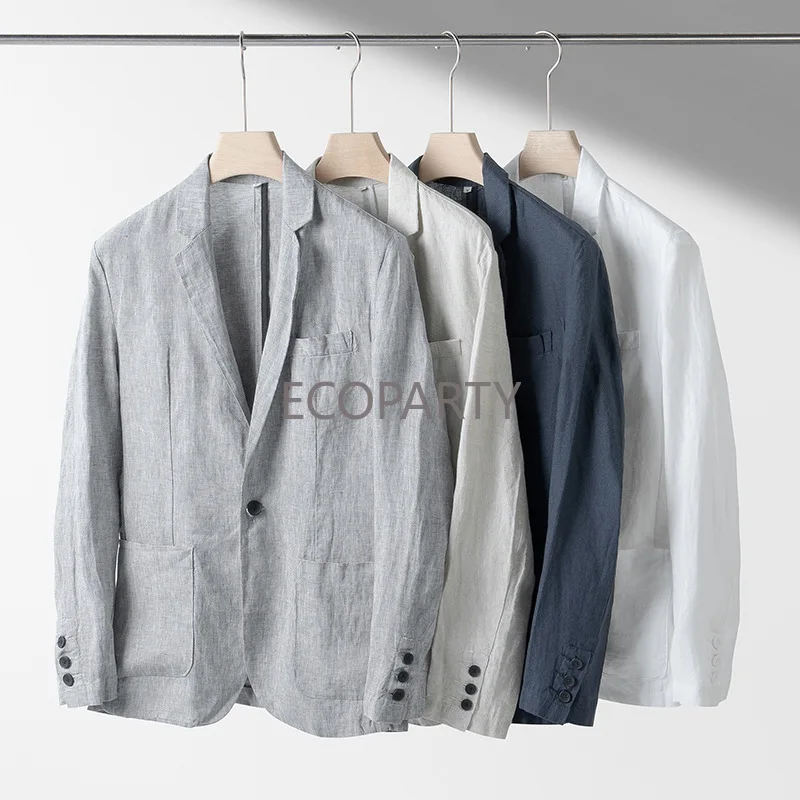 Cotton Linen Men Thin Blazer Coat Summer Beach Wedding Party Suit Fashion Male Formal Business Slim Suit Jacket Oversize
Cotton Linen Men Thin Blazer Coat Summer Beach Wedding Party Suit Fashion Male Formal Business Slim Suit Jacket Oversize