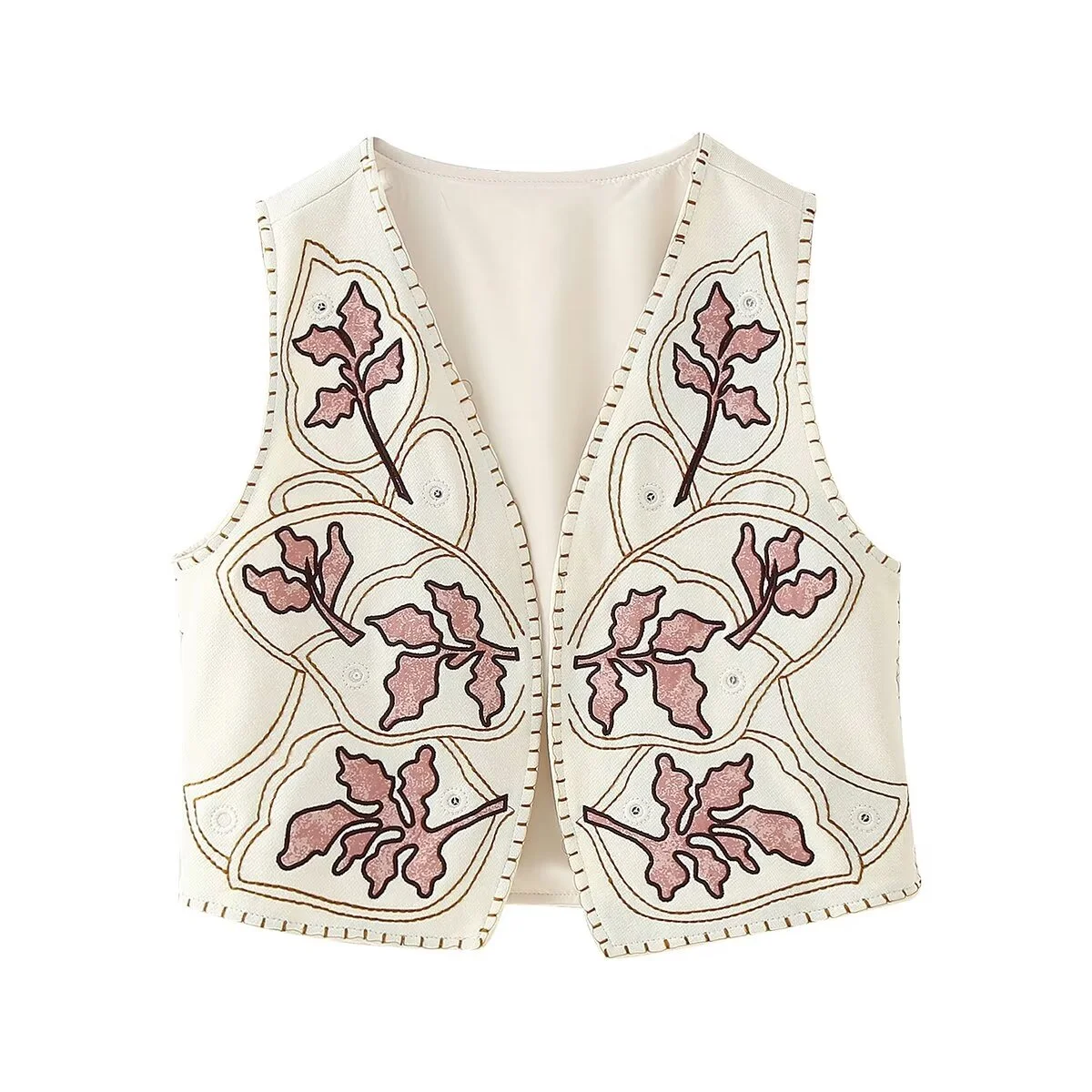 Autumn New Style High-End European And American Fashion Cotton Printed Sleeveless Short Jacket Hook Flower Vest For Women
Autumn New Style High-End European And American Fashion Cotton Printed Sleeveless Short Jacket Hook Flower Vest For Women