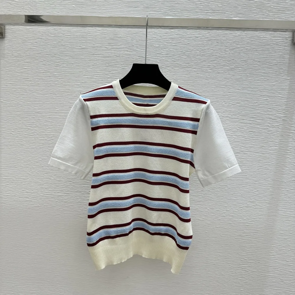 High-quality 2026 new style casual crew-neck short-sleeved striped T-shirt, women's summer fashionable T-shirt xy26502195
High-quality 2026 new style casual crew-neck short-sleeved striped T-shirt, women's summer fashionable T-shirt xy26502195