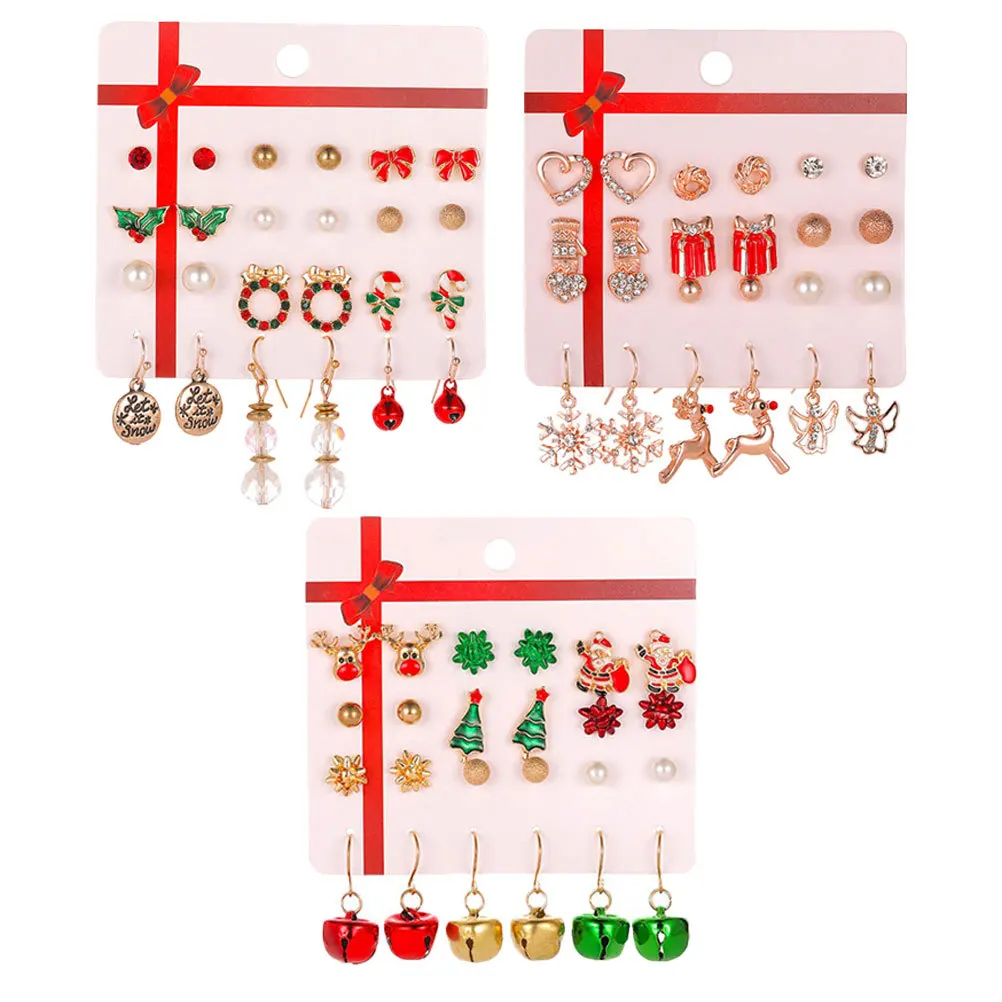27 Pairs Christmas Earrings Set Themed Studs Filler ' Semi-precious Stones Jewelry Xmas Festival
27 Pairs Christmas Earrings Set Themed Studs Filler ' Semi-precious Stones Jewelry Xmas Festival