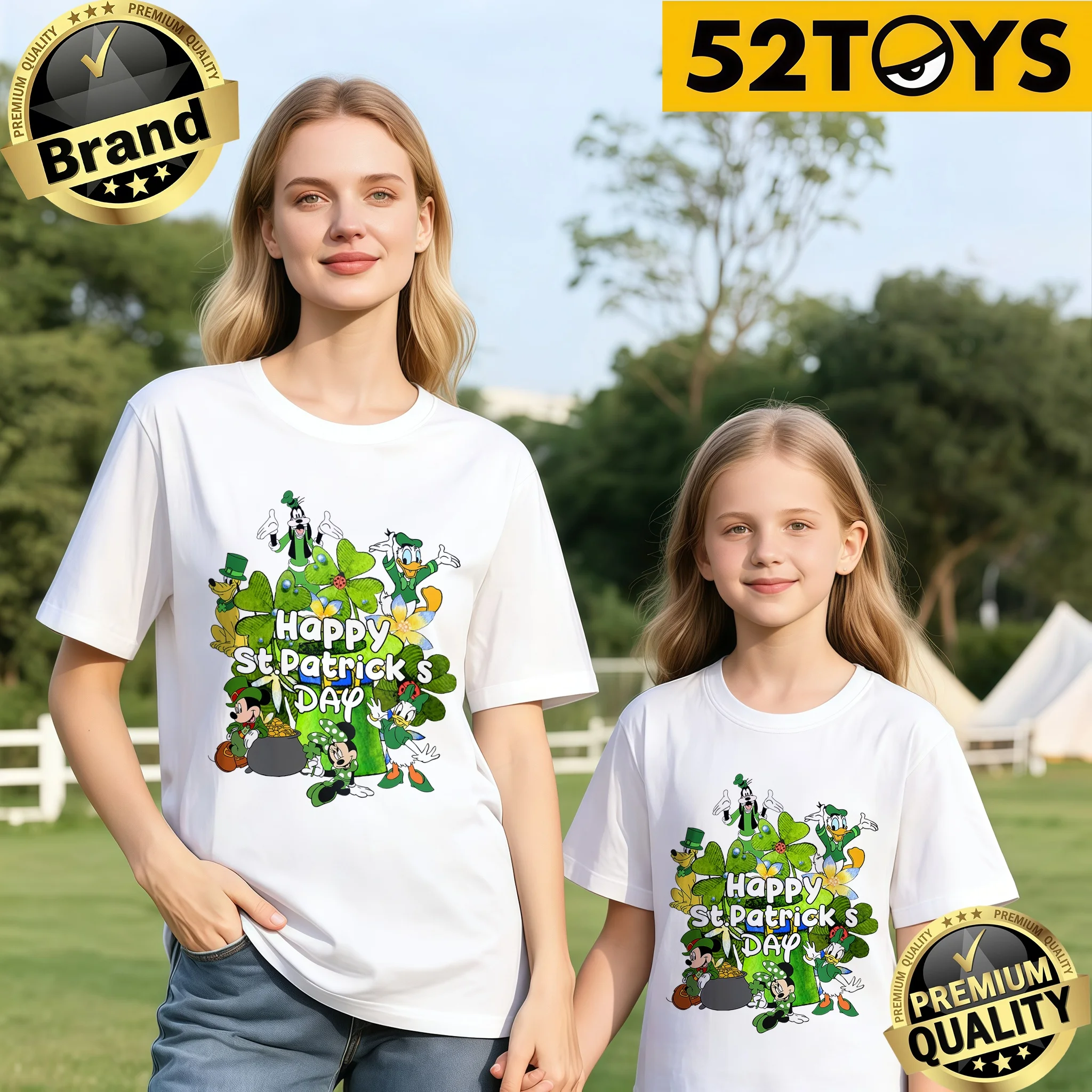 2026 Summer Children's Clothing T-Shirt - 100% Cotton - Happy Saint Patrick's Day - Disney Character Clover Print (Single Piece)
2026 Summer Children's Clothing T-Shirt - 100% Cotton - Happy Saint Patrick's Day - Disney Character Clover Print (Single Piece)
