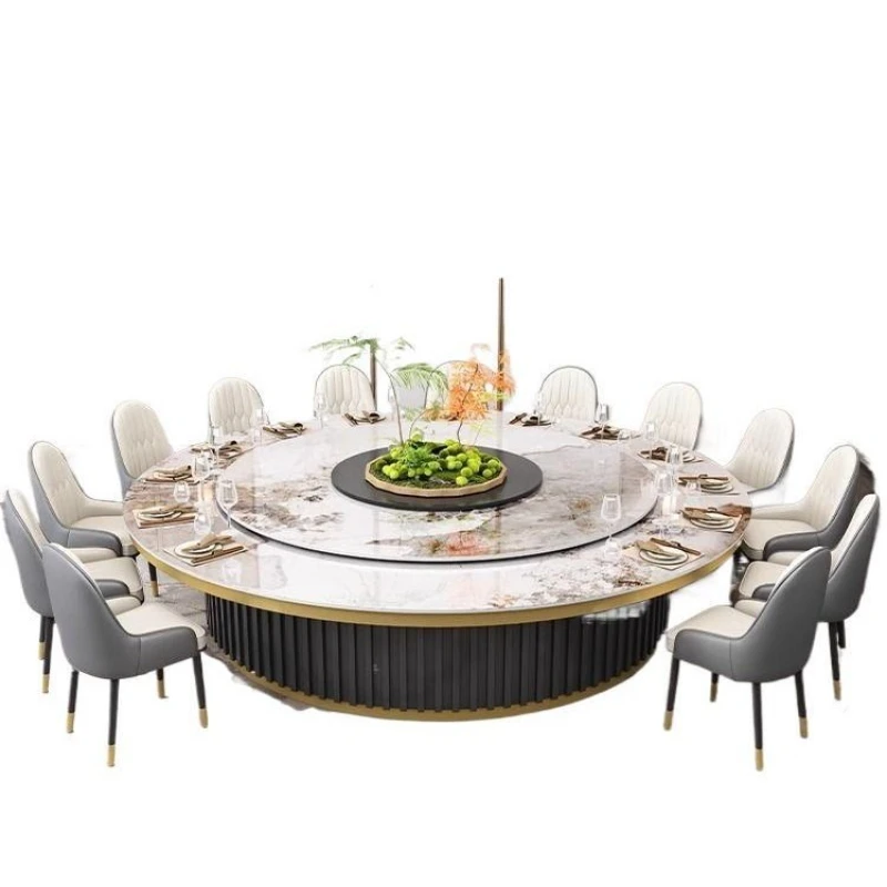 High-end Italian rock slab 20 people rotating dining table 800W induction cooker
High-end Italian rock slab 20 people rotating dining table 800W induction cooker
