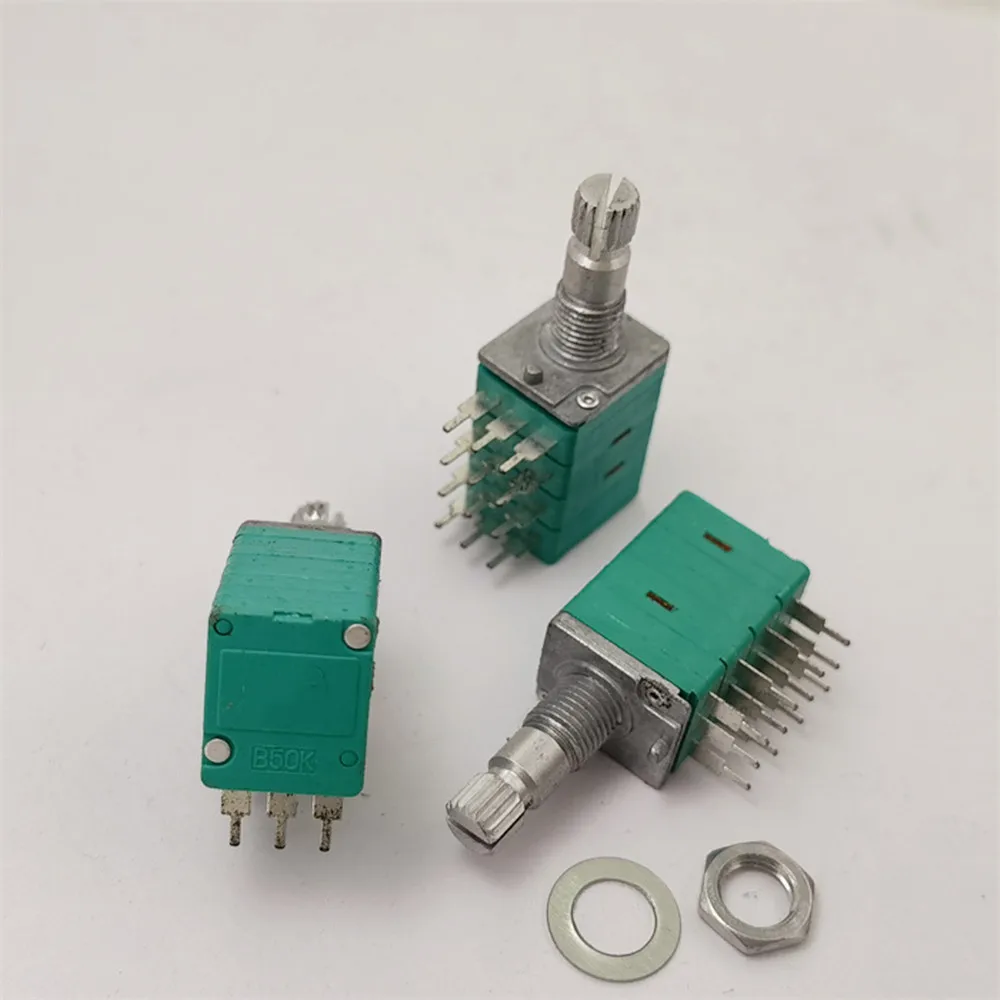 Original new 100% 12 Type quad potentiometer R12822B0-KR18A5.0 B50K handle length 18MM (SWITCH)
Original new 100% 12 Type quad potentiometer R12822B0-KR18A5.0 B50K handle length 18MM (SWITCH)