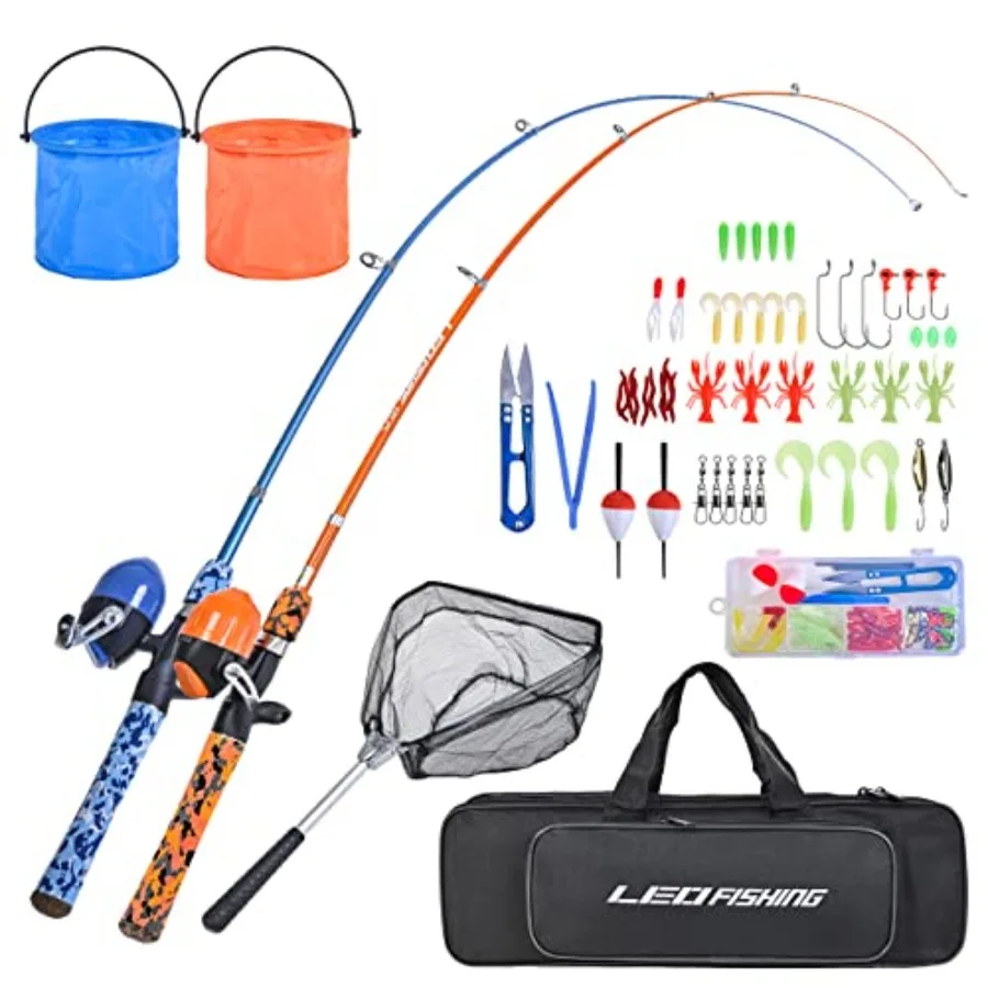 Fishing Pole Set with Full Starter Kits Portable Telescopic Fishing Rod and Spincast Reel with a Fishing Net and Bucket for Boy
Fishing Pole Set with Full Starter Kits Portable Telescopic Fishing Rod and Spincast Reel with a Fishing Net and Bucket for Boy