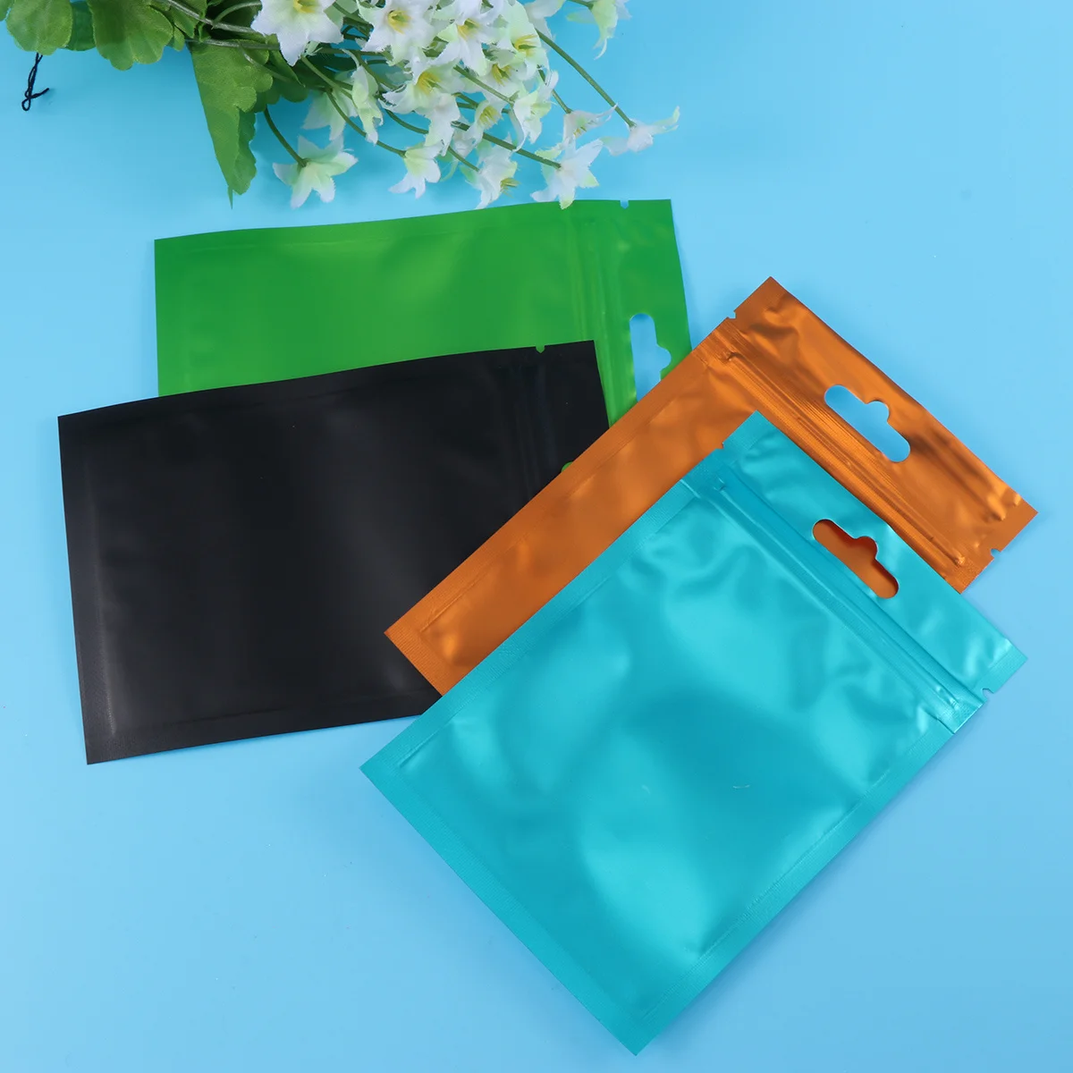 100Pcs Resealable Foil Pouch Bags Food Storage Zipper Zealed Bag Durable Heavy Duty for Baking Nuts Tea Black Orange Green Blue
100Pcs Resealable Foil Pouch Bags Food Storage Zipper Zealed Bag Durable Heavy Duty for Baking Nuts Tea Black Orange Green Blue