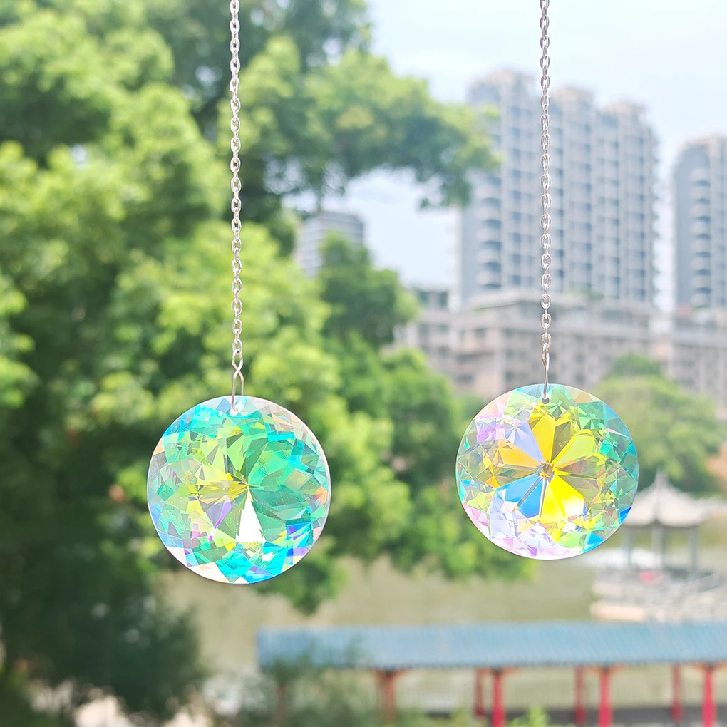 2 Pieces 45mm Suncatcher Crystal Prisms ,Hanging Flower Faceted Glass Chandelier Pendant Light Rainbow Catcher Home Garden Decor
2 Pieces 45mm Suncatcher Crystal Prisms ,Hanging Flower Faceted Glass Chandelier Pendant Light Rainbow Catcher Home Garden Decor