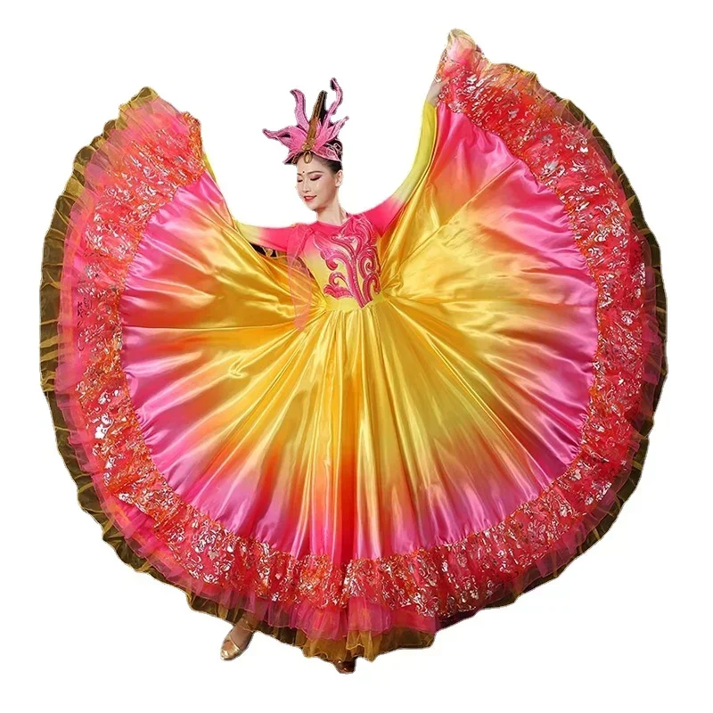 New Chinese style opening dance big skirt female performance dress performance dress stage national modern dance
New Chinese style opening dance big skirt female performance dress performance dress stage national modern dance