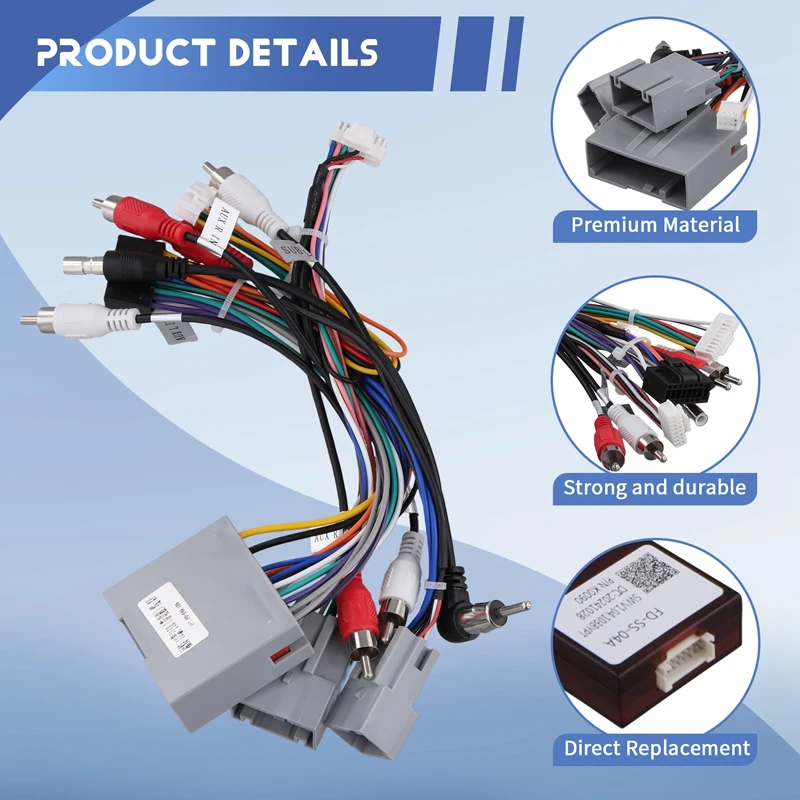 Premium 16pin Wiring Harness Adapter Canbus Decoder Android Radio Power Cable
Premium 16pin Wiring Harness Adapter Canbus Decoder Android Radio Power Cable