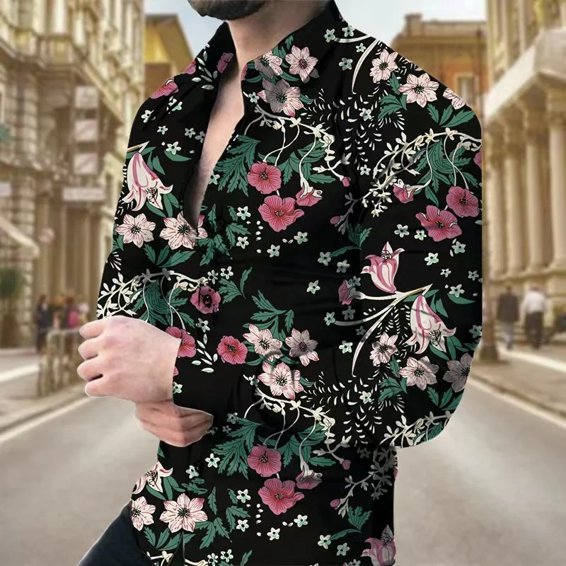2023 men's clothing flower pattern T-shirt top lapel shirt fashion trend hot sale new retro casual men plus size
2023 men's clothing flower pattern T-shirt top lapel shirt fashion trend hot sale new retro casual men plus size